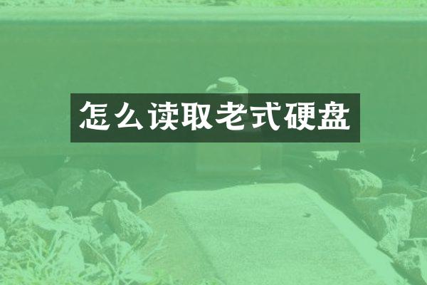 怎么读取老式硬盘