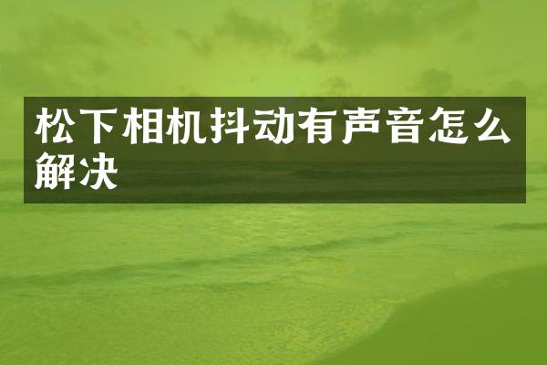 松下相机抖动有声音怎么解决