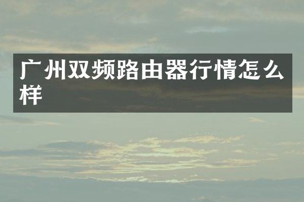广州双频路由器行情怎么样