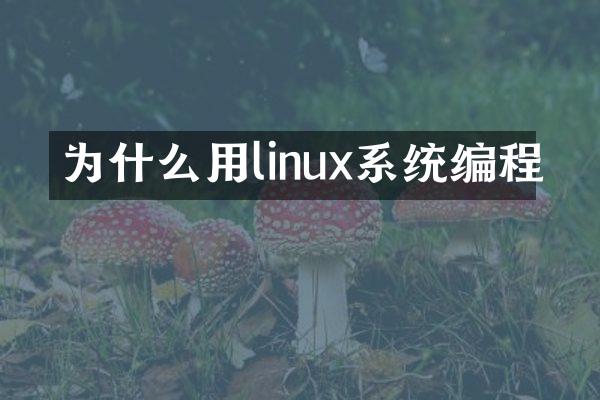 为什么用linux系统编程