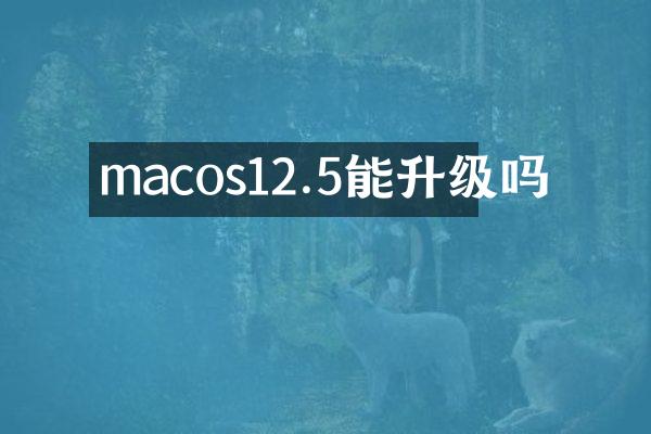 macos12.5能升级吗