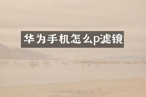 华为手机怎么p滤镜