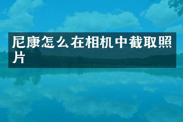 尼康怎么在相机中截取照片