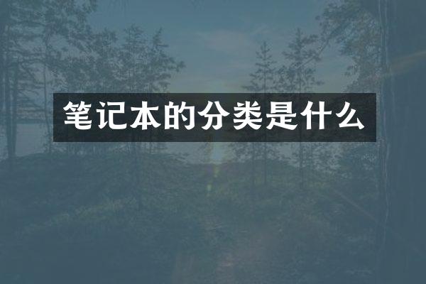 笔记本的分类是什么