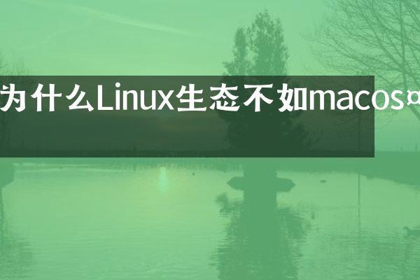 为什么Linux生态不如macos多