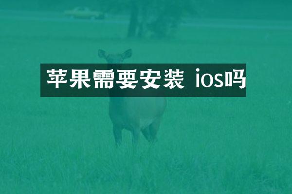苹果需要安装 ios吗