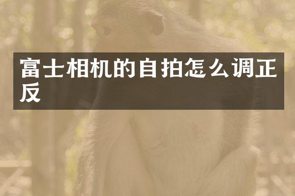 富士相机的自拍怎么调正反