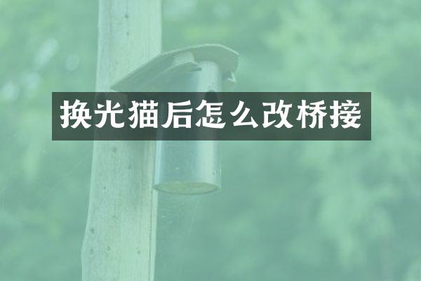 换光猫后怎么改桥接