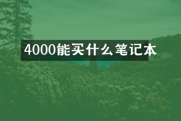4000能笔记本
