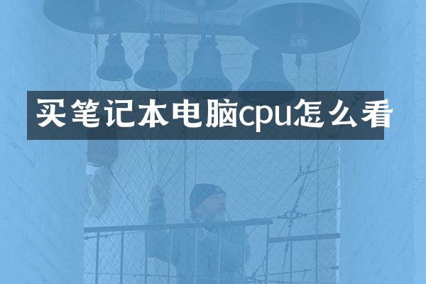 买笔记本电脑cpu怎么看