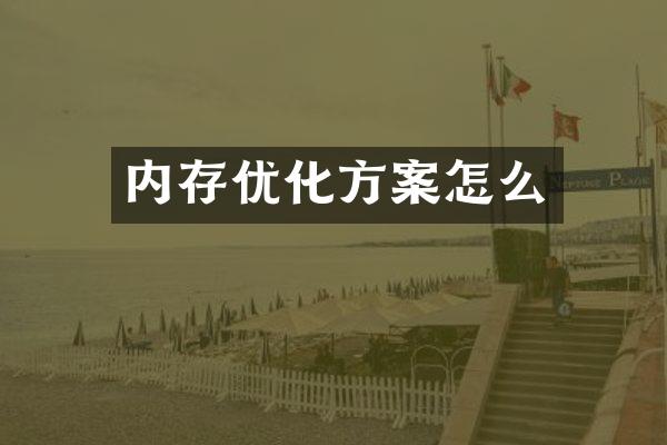 内存优化方案怎么