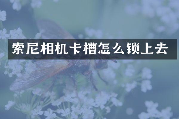 索尼相机卡槽怎么锁上去