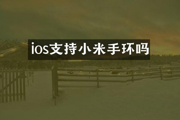 ios支持小米手环吗