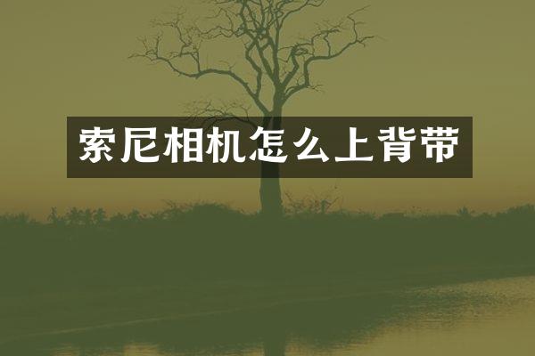 索尼相机怎么上背带