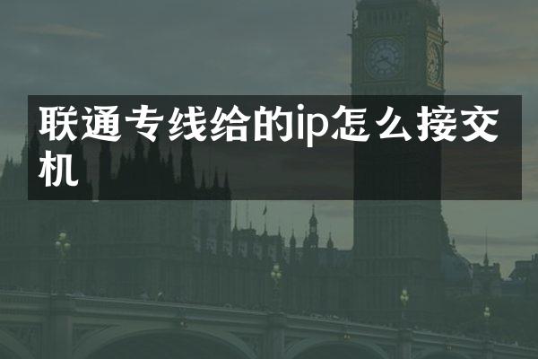 联通专线给的ip怎么接交换机