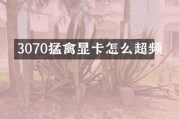 3070猛禽显卡怎么超频