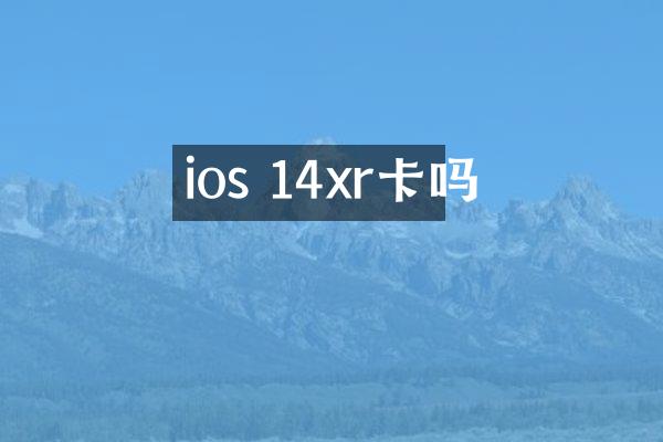 ios 14xr卡吗