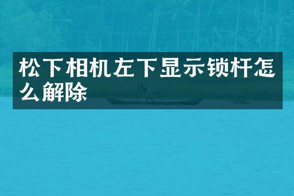 松下相机左下显示锁杆怎么解除