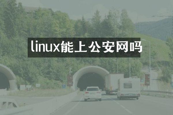 linux能上公安网吗