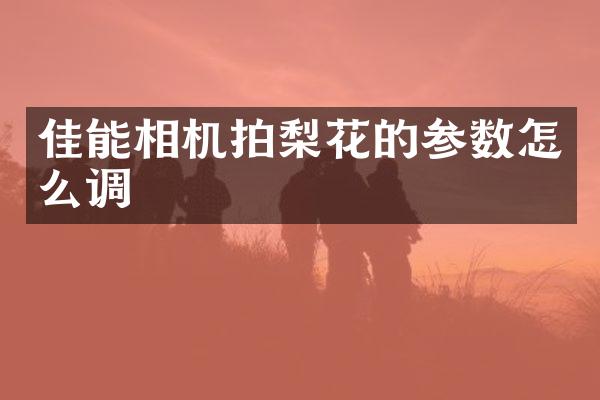 佳能相机拍梨花的参数怎么调