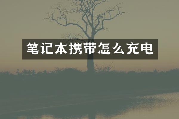 笔记本携带怎么充电