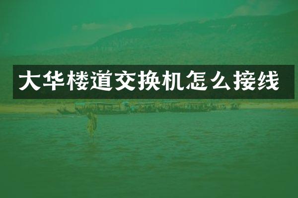 大华楼道交换机怎么接线
