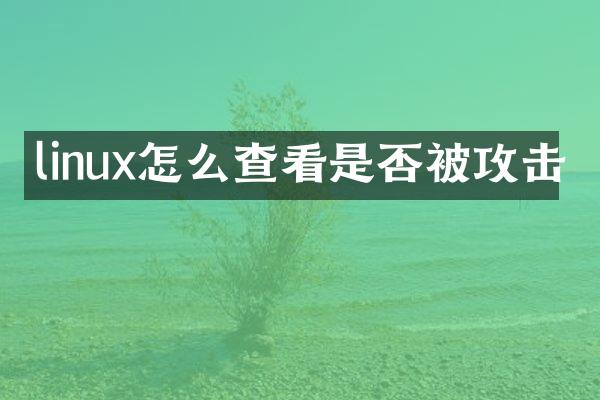 linux怎么查看是否被攻击
