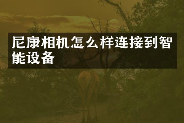 尼康相机怎么样连接到智能设备