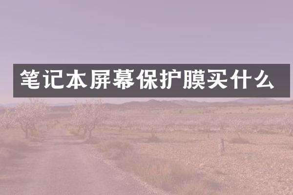 笔记本屏幕保护膜买什么