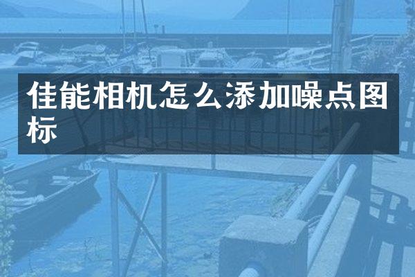 佳能相机怎么添加噪点图标