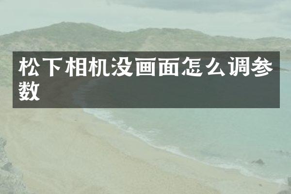 松下相机没画面怎么调参数