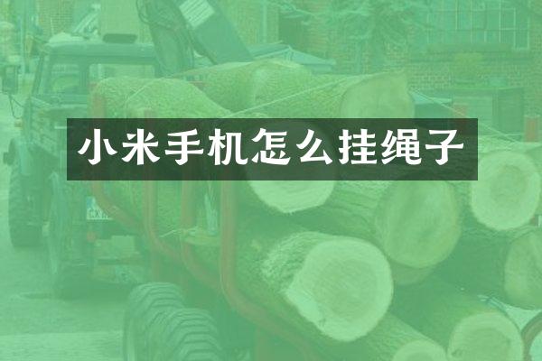 小米手机怎么挂绳子