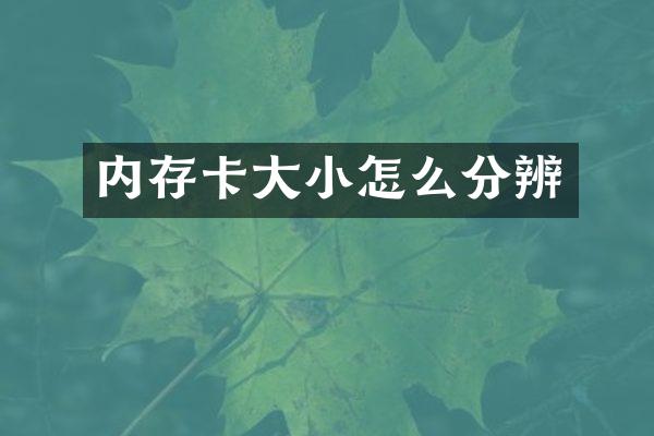 内存卡大小怎么分辨