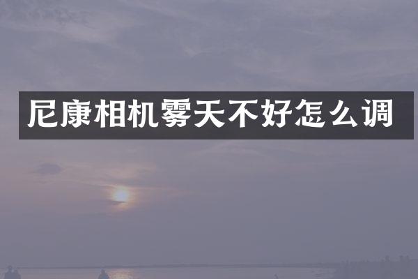 尼康相机雾天不好怎么调