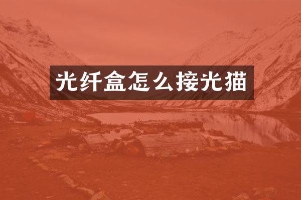 光纤盒怎么接光猫