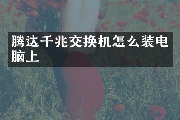 腾达千兆交换机怎么装电脑上