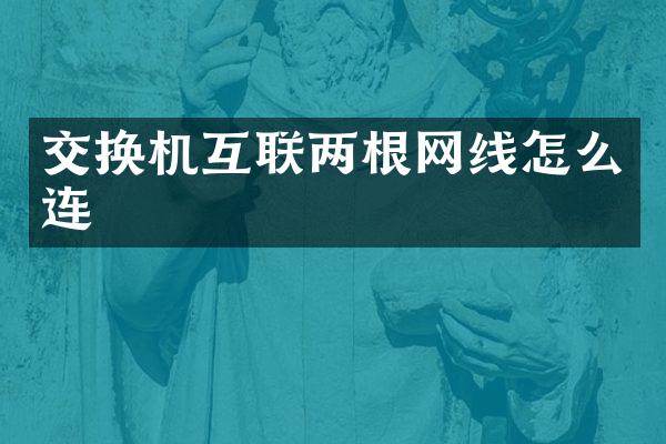 交换机互联两根网线怎么连