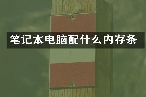 笔记本电脑配什么内存条