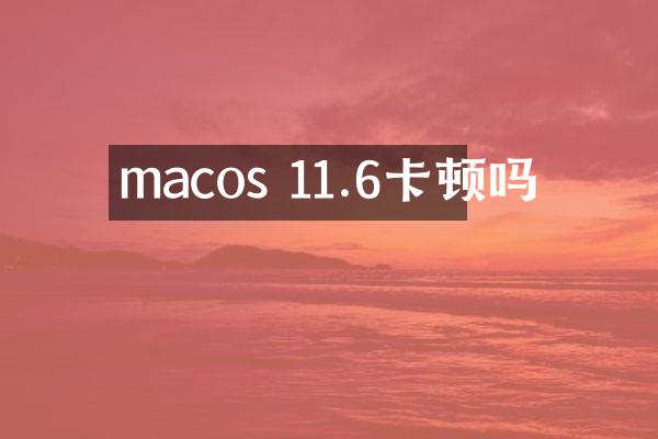 macos 11.6卡顿吗