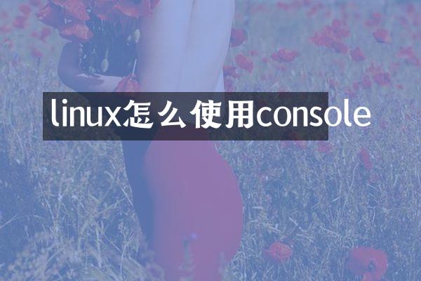 linux怎么使用console