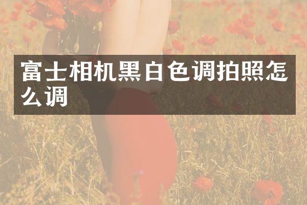 富士相机黑白色调拍照怎么调