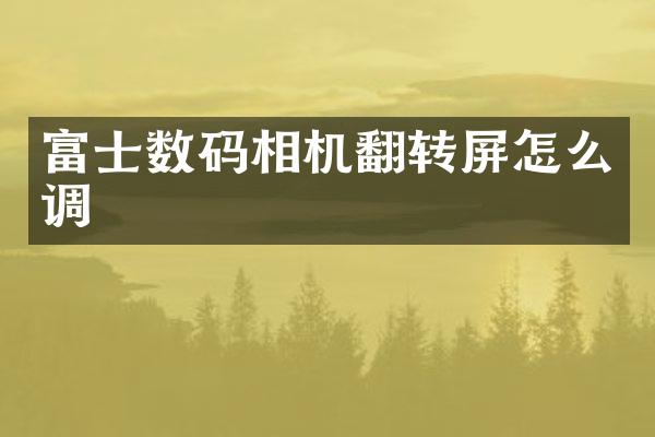 富士数码相机翻转屏怎么调