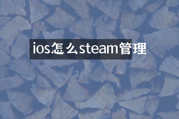 ios怎么steam管理