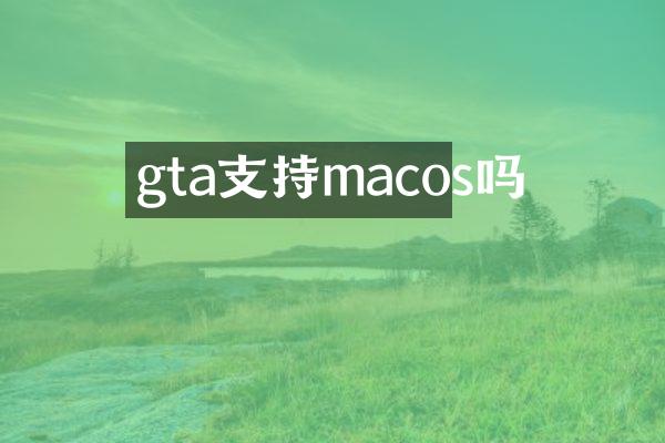 gta支持macos吗