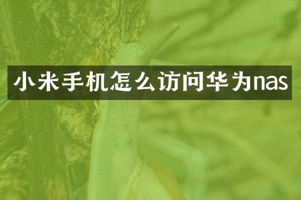 小米手机怎么访问华为nas
