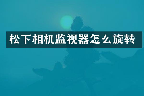 松下相机监视器怎么旋转