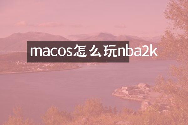 macos怎么玩nba2k