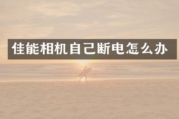 佳能相机自己断电怎么办