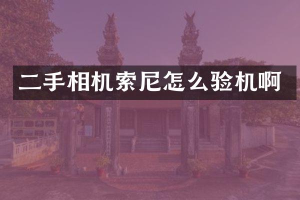 二手相机索尼怎么验机啊