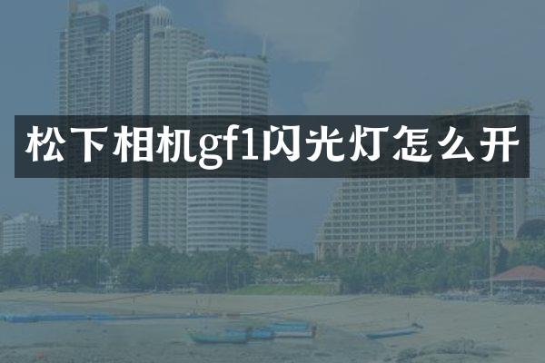 松下相机gf1闪光灯怎么开